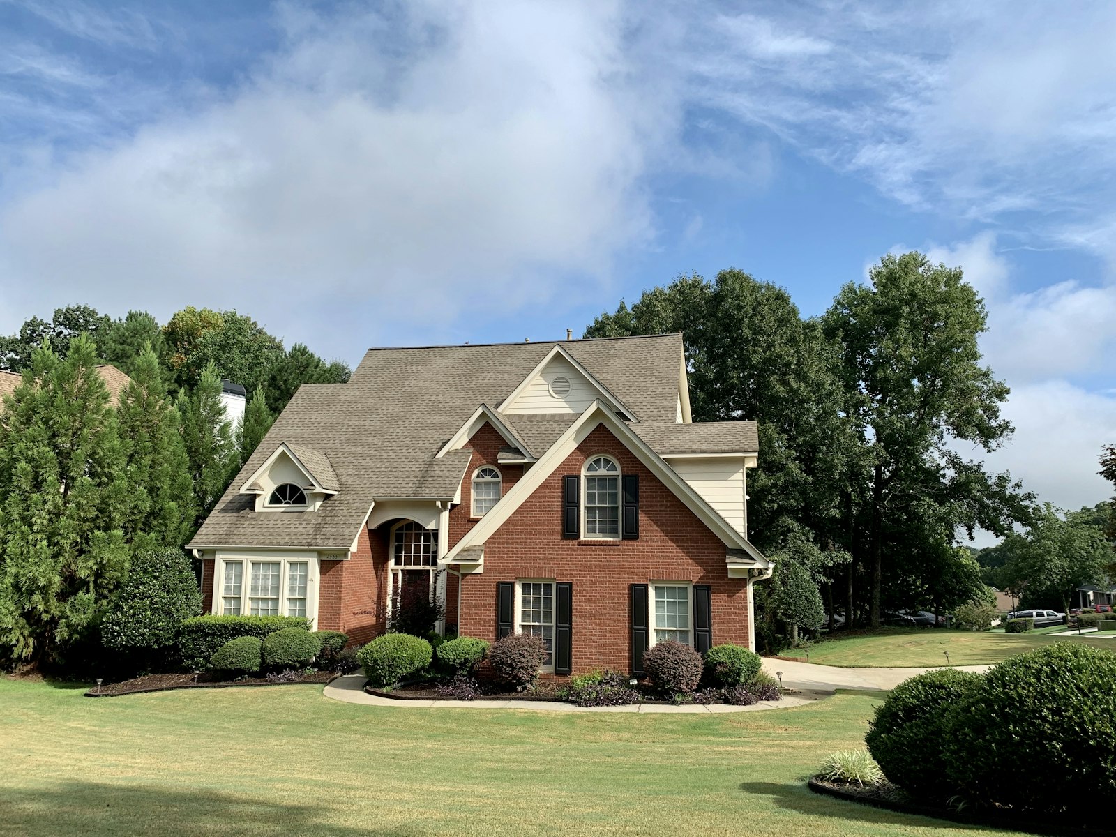 Brick home on a corner lot